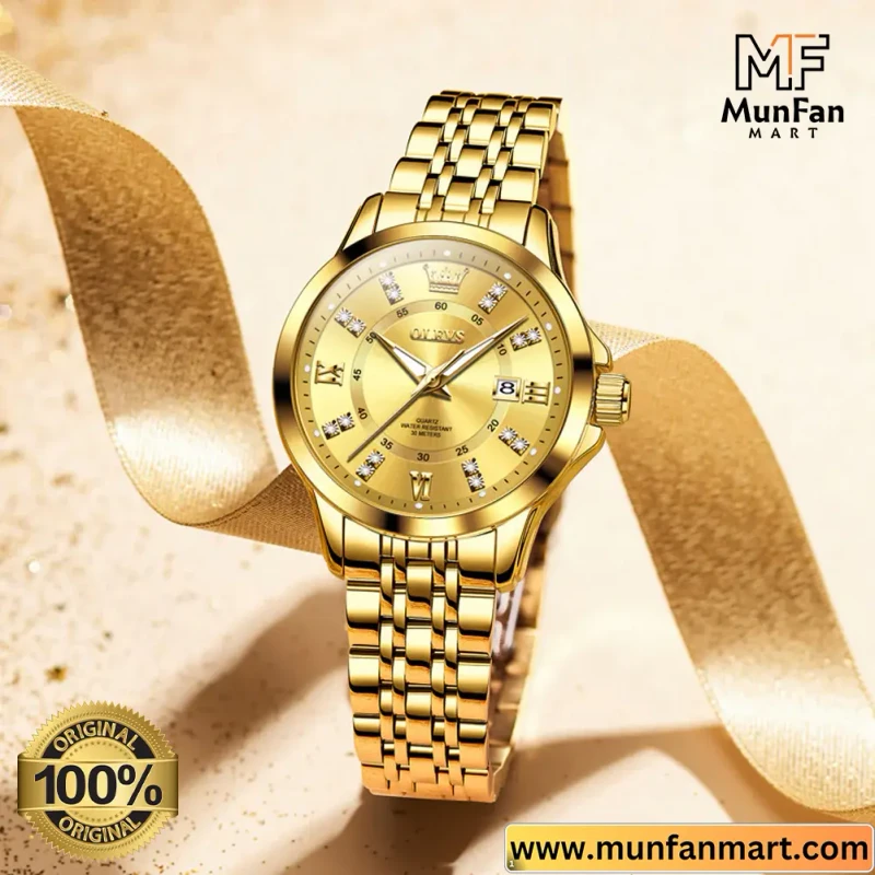 Original OLEVS 3620 Woman’s Watch Full Golden - Image 3