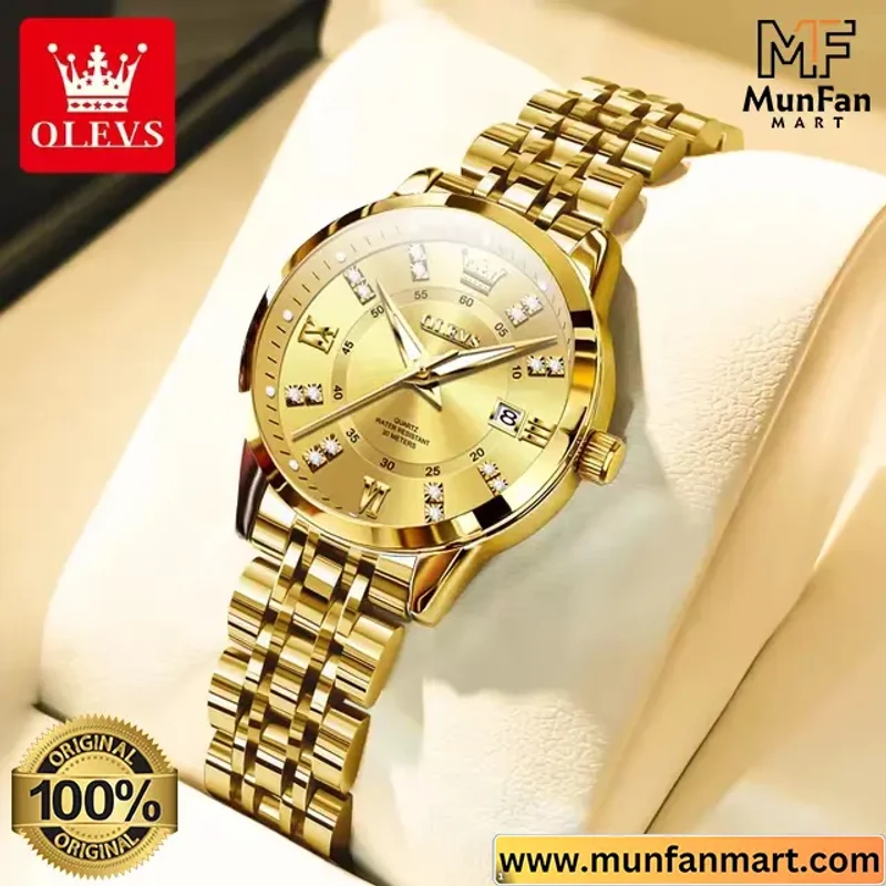 Original OLEVS 3620 Woman’s Watch Full Golden