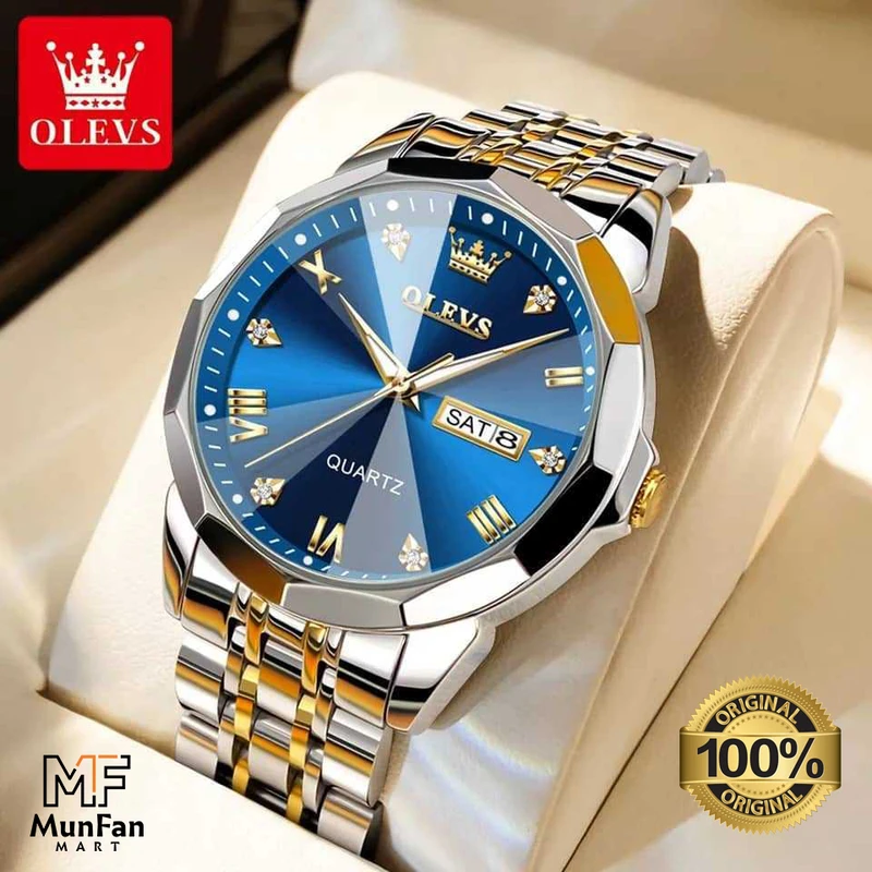 Original OLEVS 9931 Man’s Watch Golden Blue