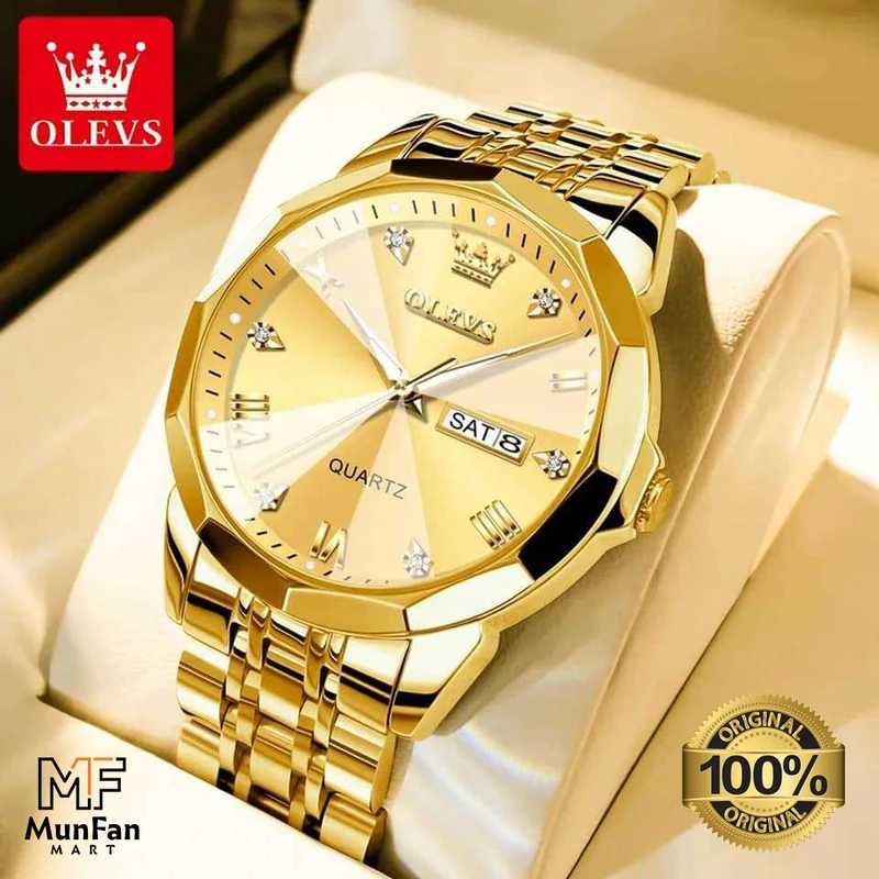 Original OLEVS 9931 Man’s Watch Full Golden