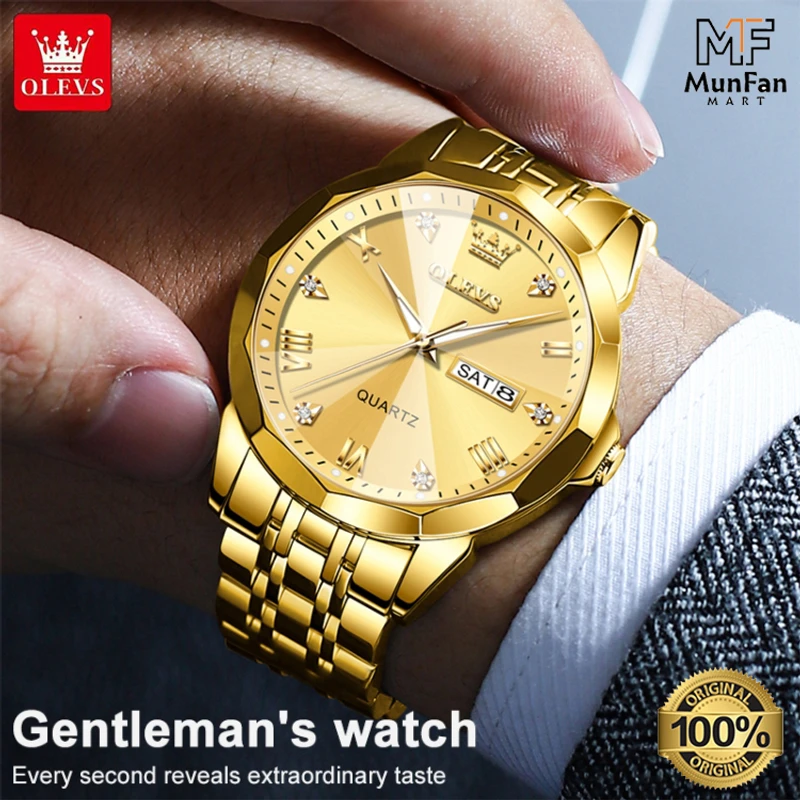 Original OLEVS 9931 Man’s Watch Full Golden