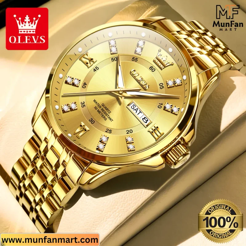 Original OLEVS 3620 Full Golden Man’s Watch