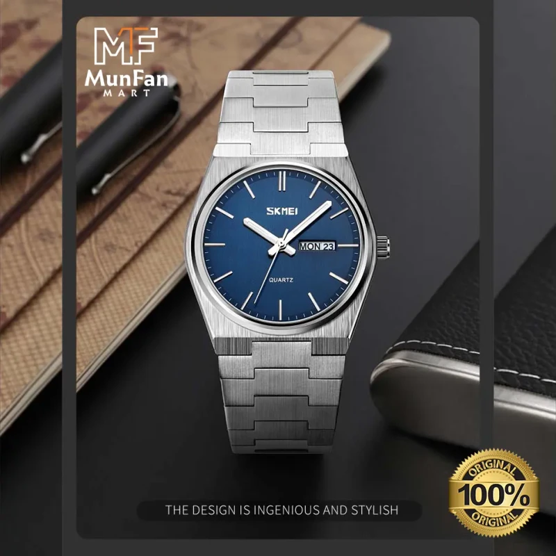 Original SKMEI 9288 Silver Blue Man's Watch