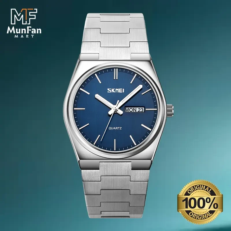 Original SKMEI 9288 Silver Blue Man's Watch - Image 3