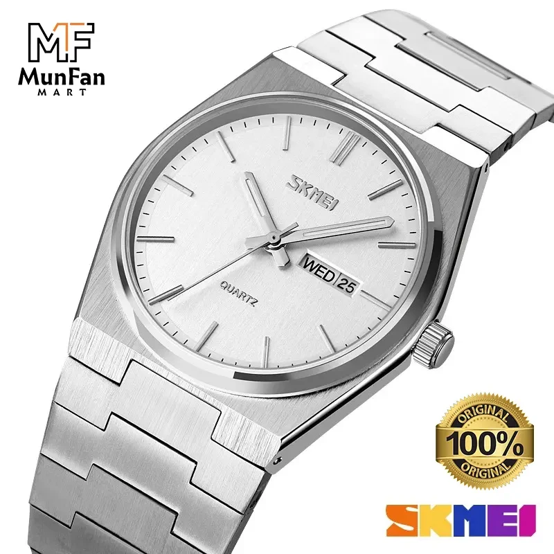 Original SKMEI 9288 Silver White Man's Watch - Image 3