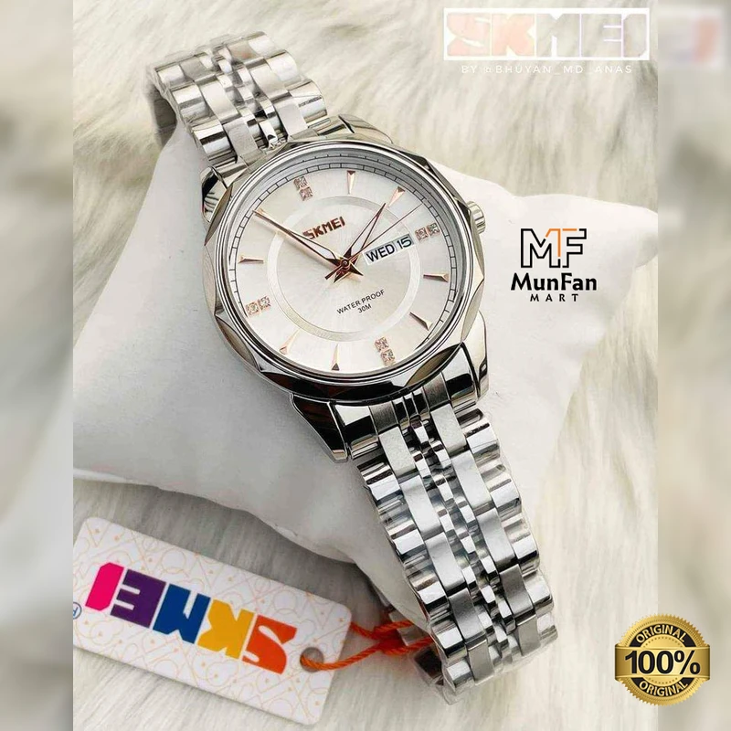 Original SKMEI 9268 Full Silver Man's Watch