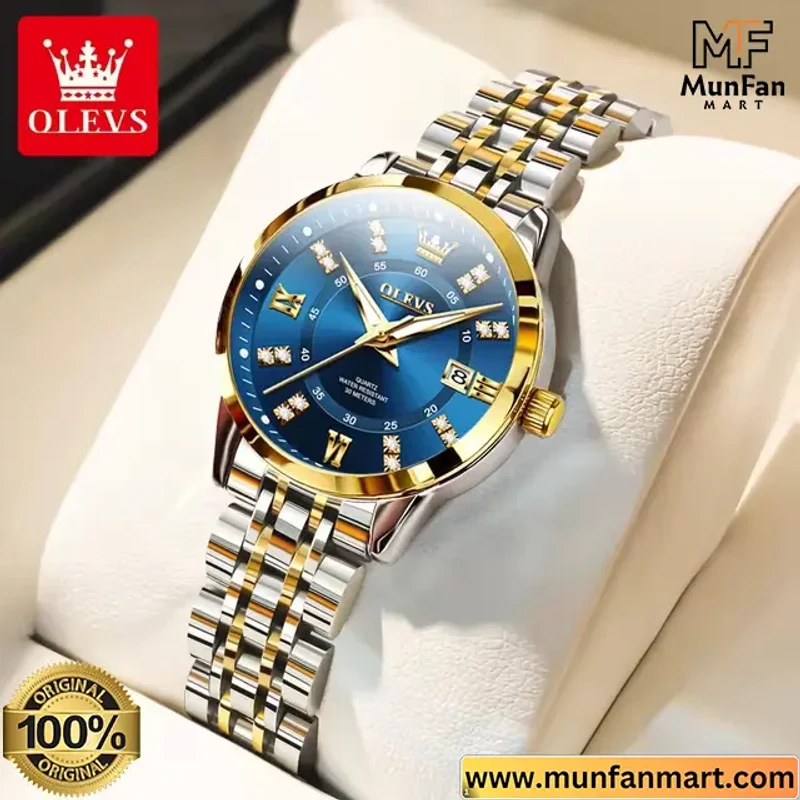 Original OLEVS 3620 Woman’s Watch Silver Blue