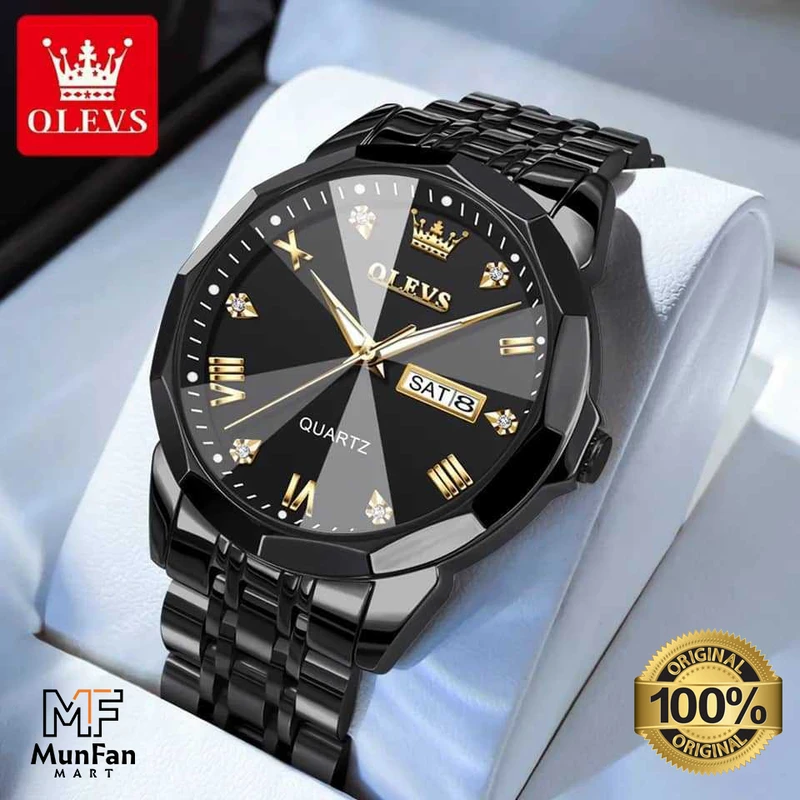 Original OLEVS 9931 Man’s Watch Full Black