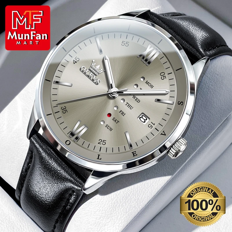 Original OLEVS 2931 Gray Man’s Watch - Image 3